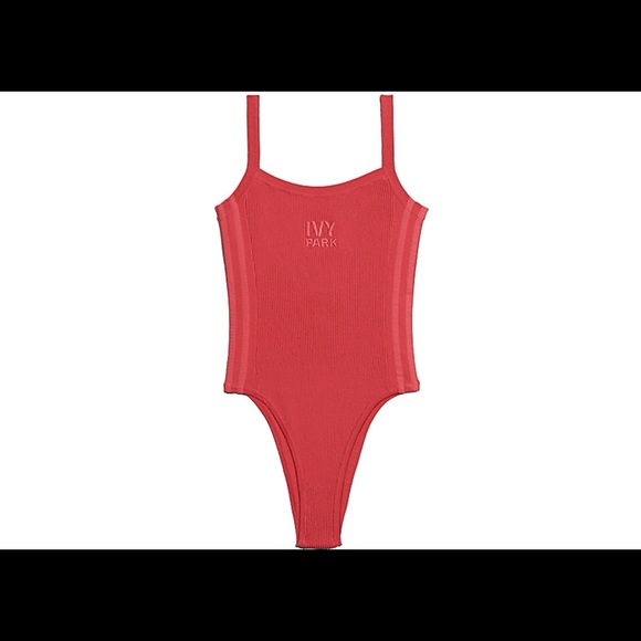 🚫SOLD OUT🚫NWT IVY PARK Knit Tank Coral Bodysuit - Picture 2 of 2